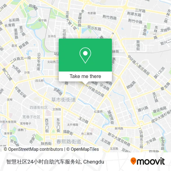 智慧社区24小时自助汽车服务站 map