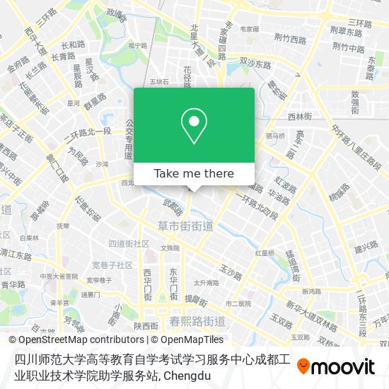四川师范大学高等教育自学考试学习服务中心成都工业职业技术学院助学服务站 map