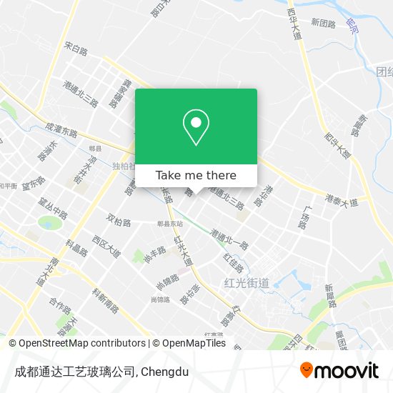 成都通达工艺玻璃公司 map