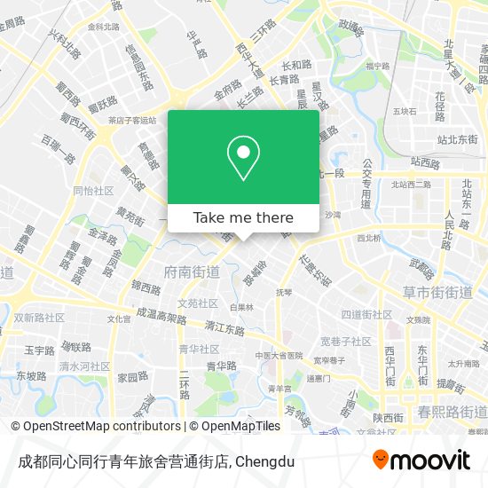成都同心同行青年旅舍营通街店 map