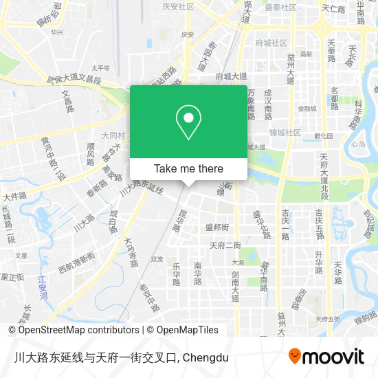 川大路东延线与天府一街交叉口 map