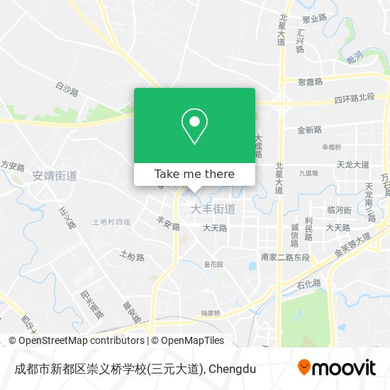 成都市新都区崇义桥学校(三元大道) map