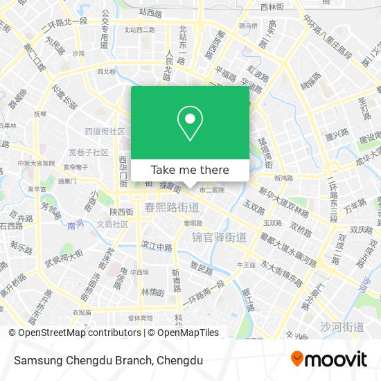 Samsung Chengdu Branch map