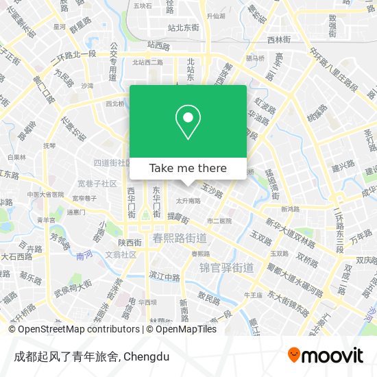 成都起风了青年旅舍 map