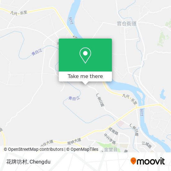 花牌坊村 map