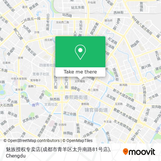 魅族授权专卖店(成都市青羊区太升南路81号店) map