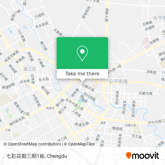 七彩花都三期1栋 map