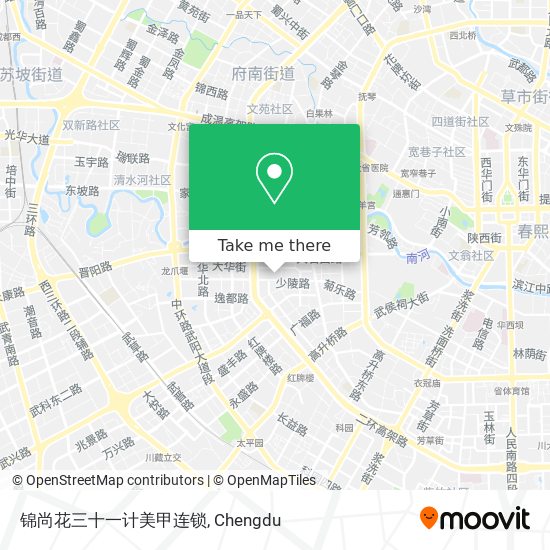 锦尚花三十一计美甲连锁 map