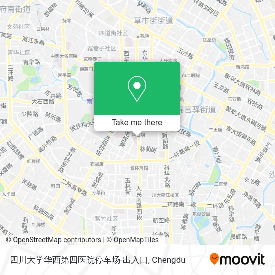 四川大学华西第四医院停车场-出入口 map