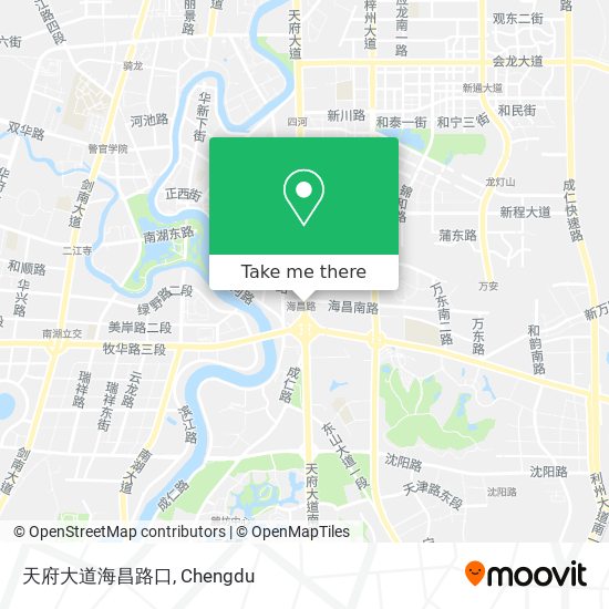 天府大道海昌路口 map