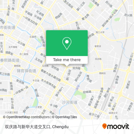 双庆路与新华大道交叉口 map