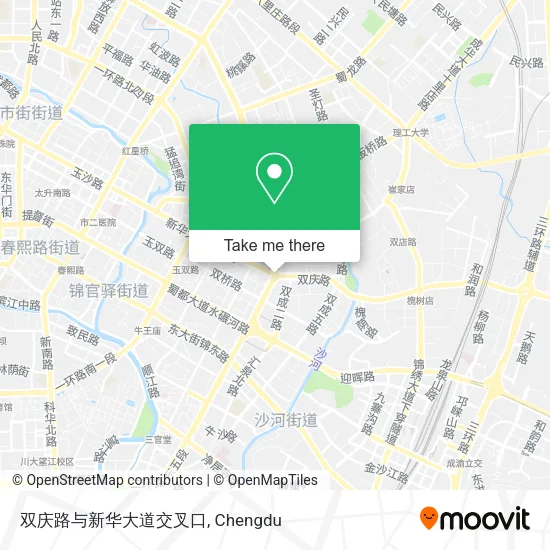 双庆路与新华大道交叉口 map