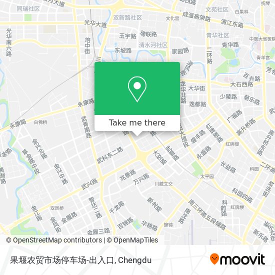 果堰农贸市场停车场-出入口 map