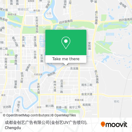 成都金创艺广告有限公司(金创艺UV广告喷印) map