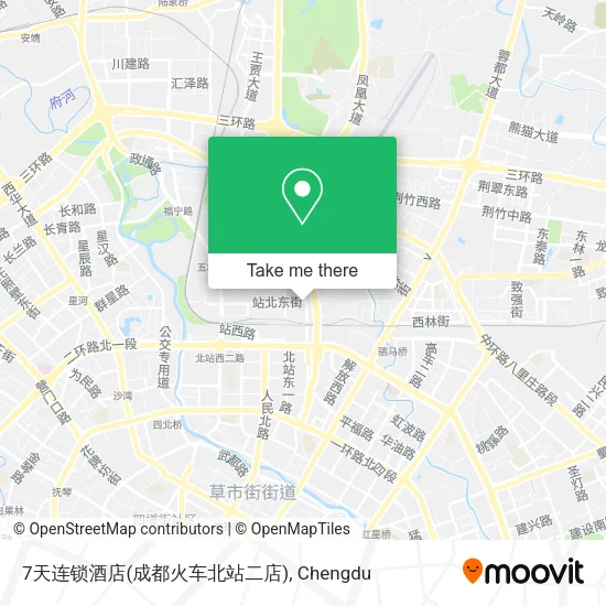 7天连锁酒店(成都火车北站二店) map