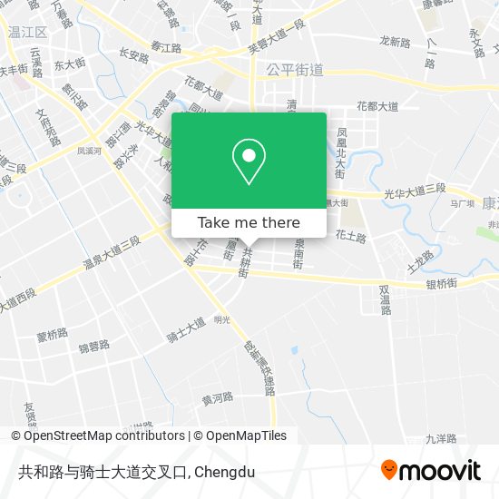 共和路与骑士大道交叉口 map