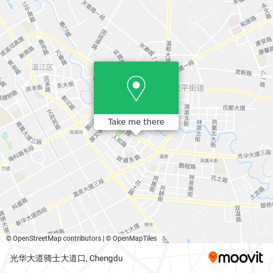 光华大道骑士大道口 map