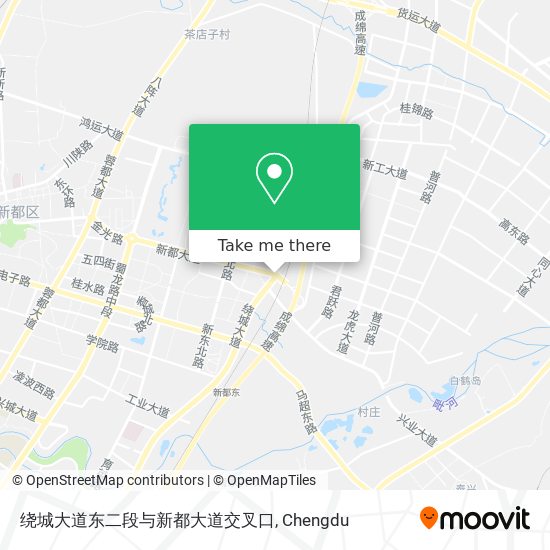 绕城大道东二段与新都大道交叉口 map