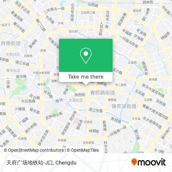 天府广场地铁站-J口 map