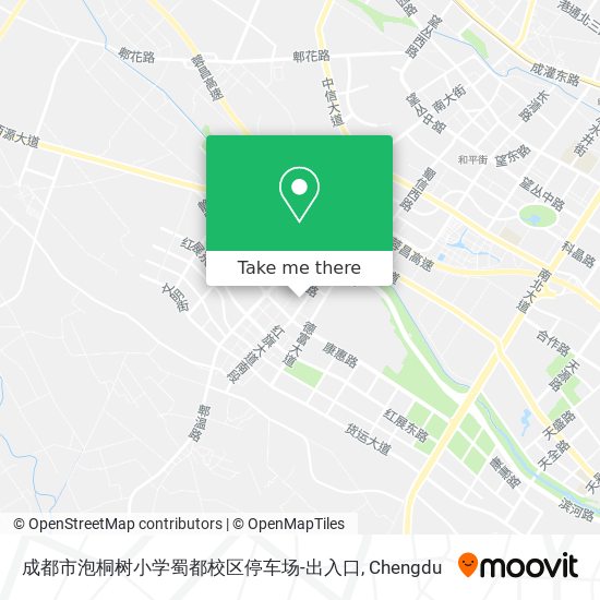 成都市泡桐树小学蜀都校区停车场-出入口 map