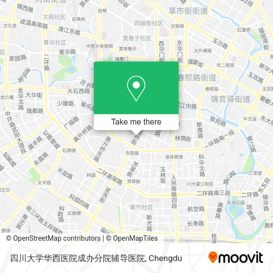 四川大学华西医院成办分院辅导医院 map