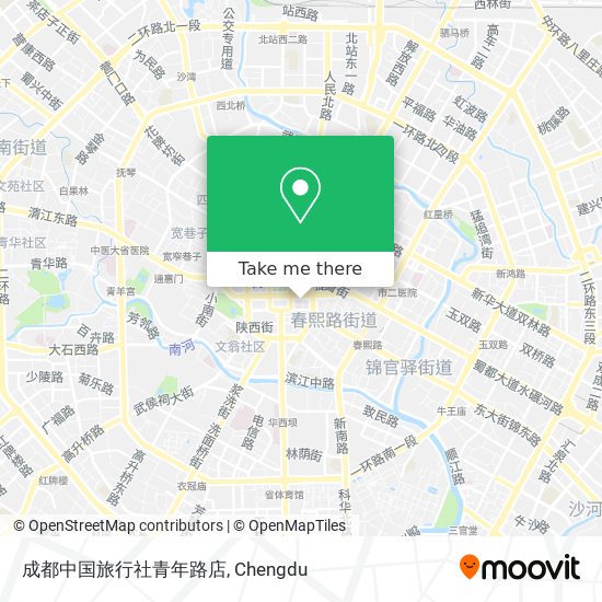 成都中国旅行社青年路店 map