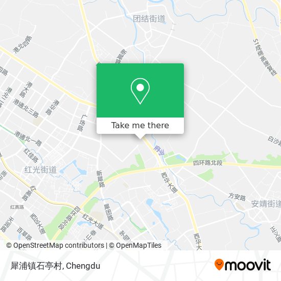 犀浦镇石亭村 map