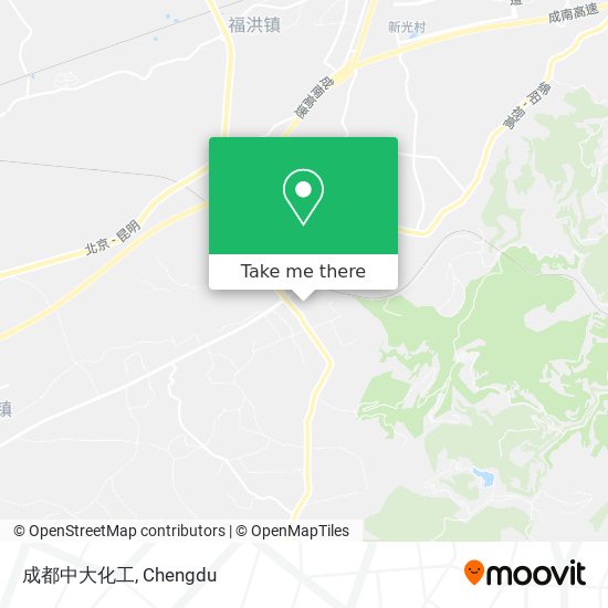 成都中大化工 map