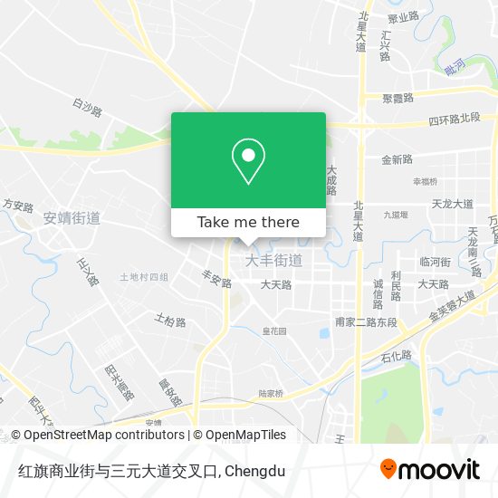 红旗商业街与三元大道交叉口 map