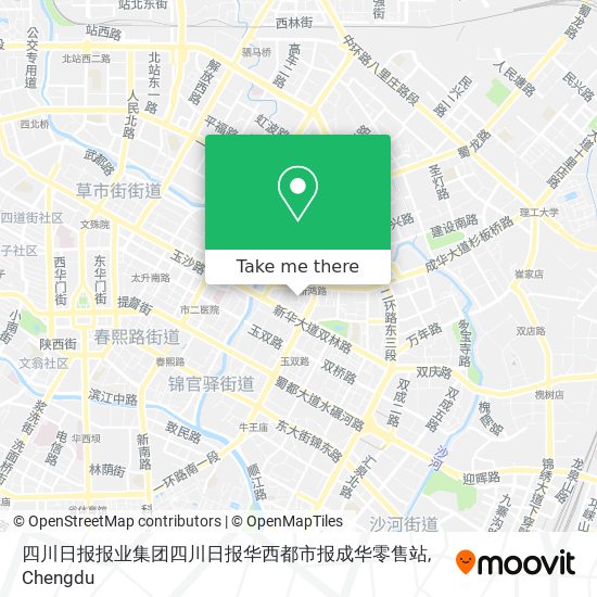 四川日报报业集团四川日报华西都市报成华零售站 map