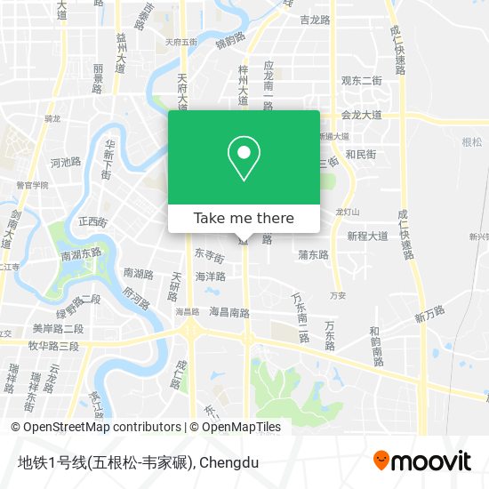 地铁1号线(五根松-韦家碾) map