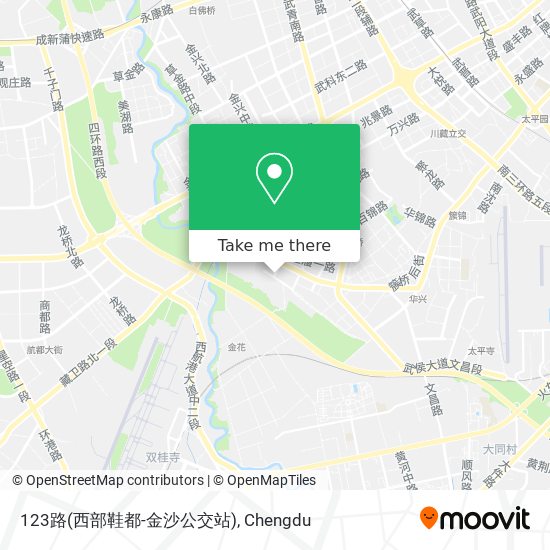 123路(西部鞋都-金沙公交站) map