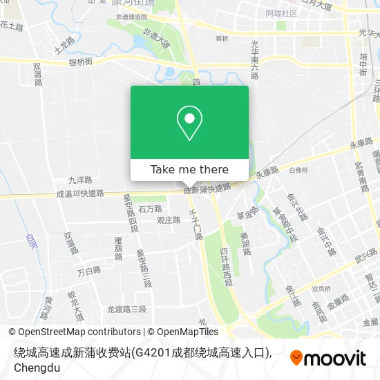 绕城高速成新蒲收费站(G4201成都绕城高速入口) map