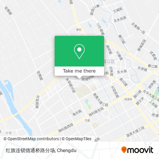 红旗连锁德通桥路分场 map