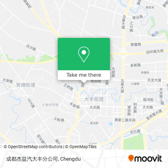 成都杰益汽大丰分公司 map