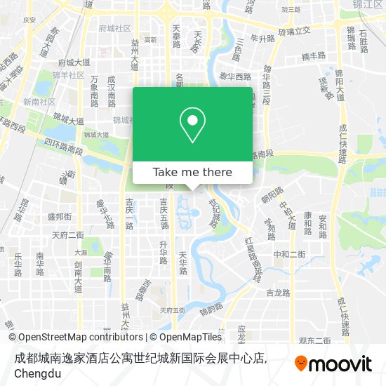 成都城南逸家酒店公寓世纪城新国际会展中心店 map