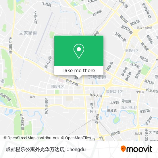 成都橙乐公寓外光华万达店 map