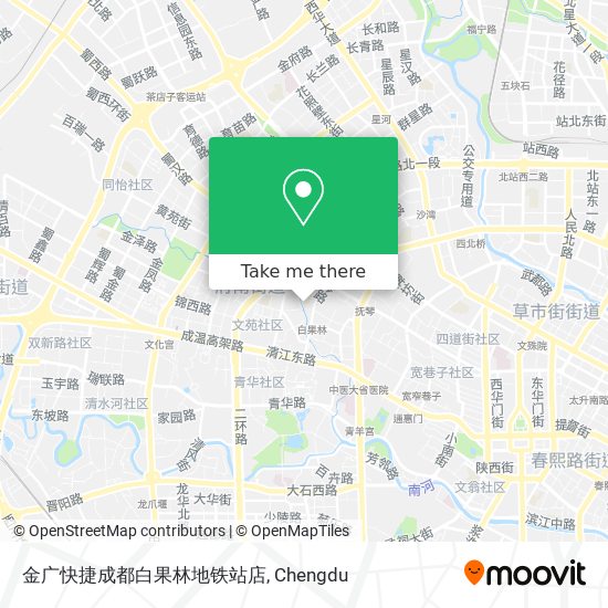 金广快捷成都白果林地铁站店 map
