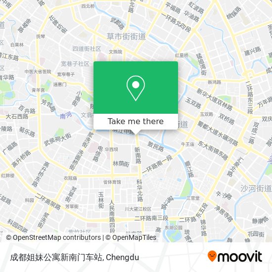 成都姐妹公寓新南门车站 map