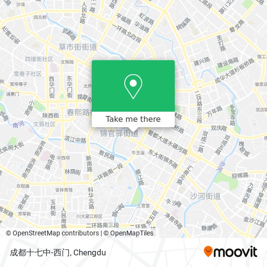 成都十七中-西门 map