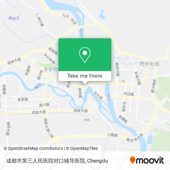成都市第三人民医院对口辅导医院 map
