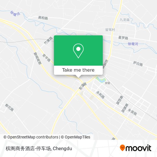 槟阁商务酒店-停车场 map
