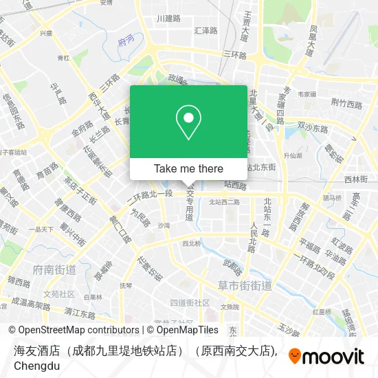 海友酒店（成都九里堤地铁站店）（原西南交大店) map