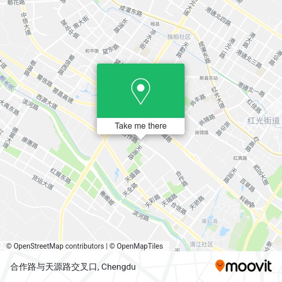 合作路与天源路交叉口 map