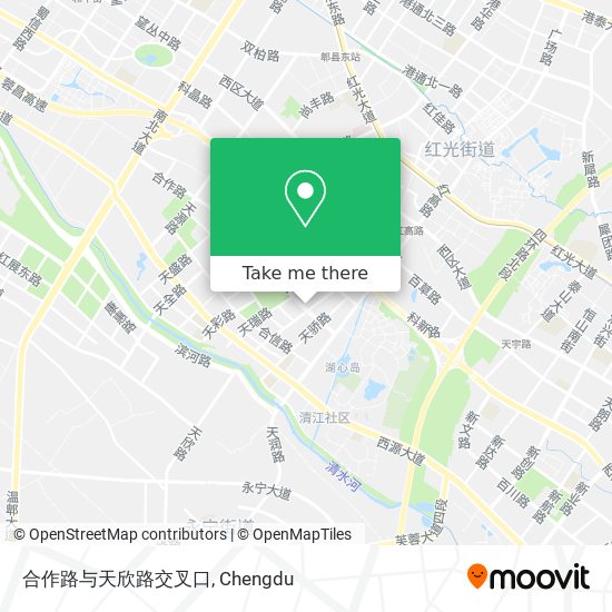 合作路与天欣路交叉口 map