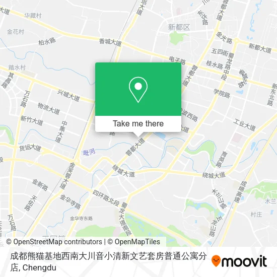 成都熊猫基地西南大川音小清新文艺套房普通公寓分店 map