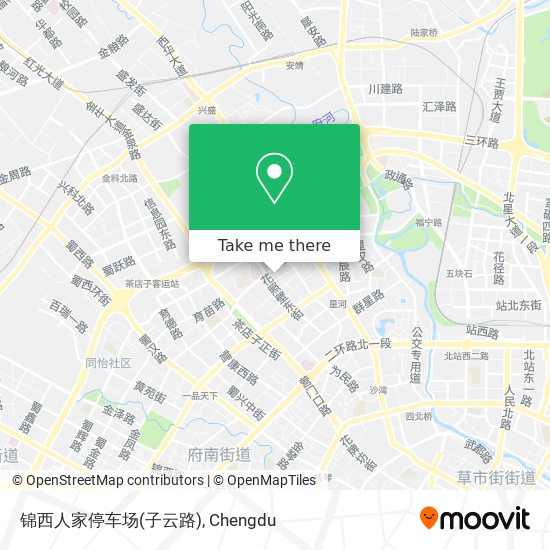 锦西人家停车场(子云路) map