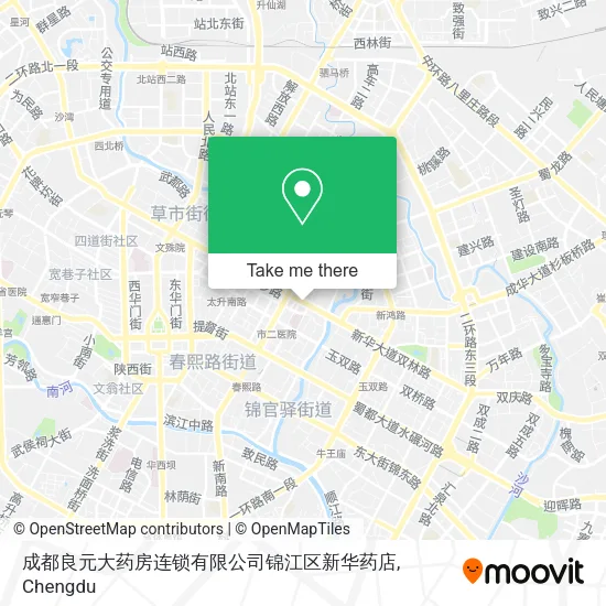 成都良元大药房连锁有限公司锦江区新华药店 map
