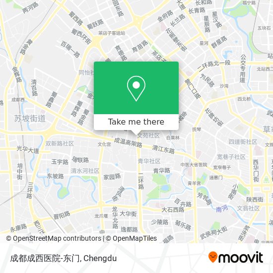 成都成西医院-东门 map