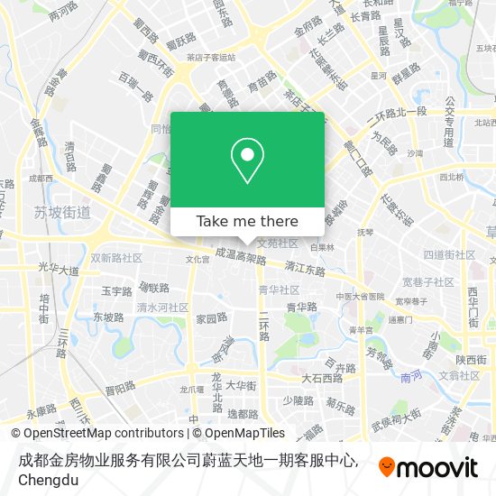 成都金房物业服务有限公司蔚蓝天地一期客服中心 map